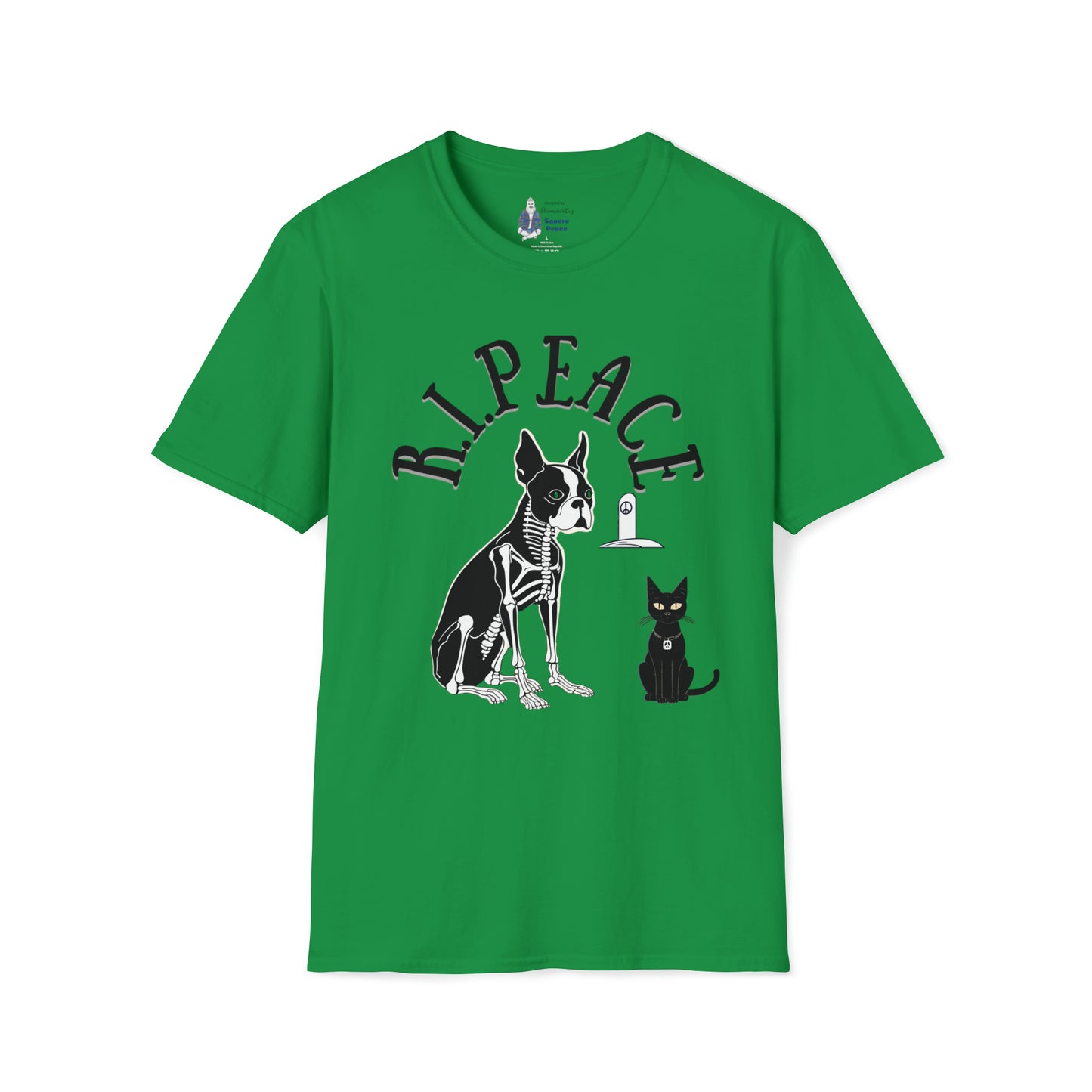 R.I.Peace Boston Terrier T-Shirt for Halloween