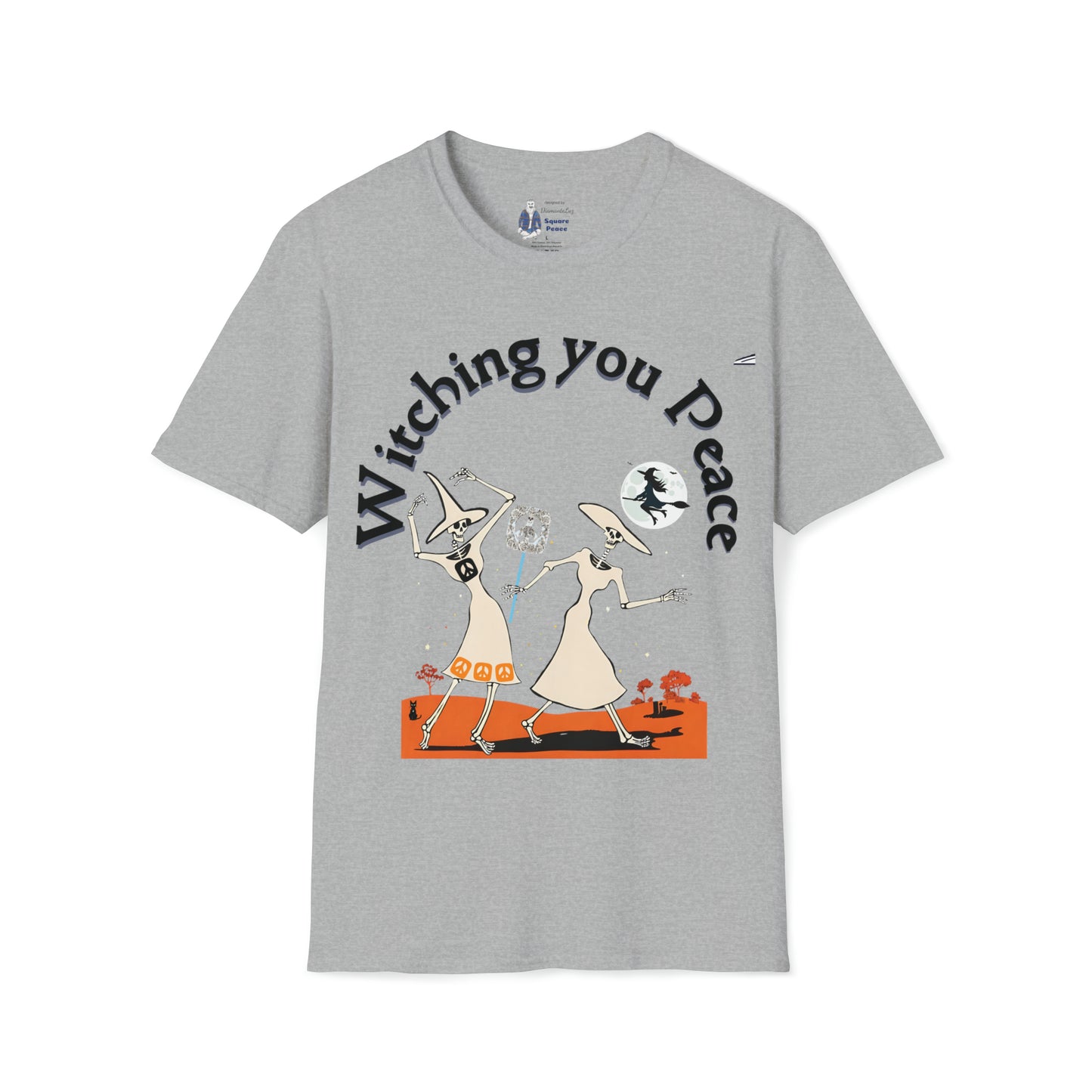 Witching You Peace T-Shirt for Halloween