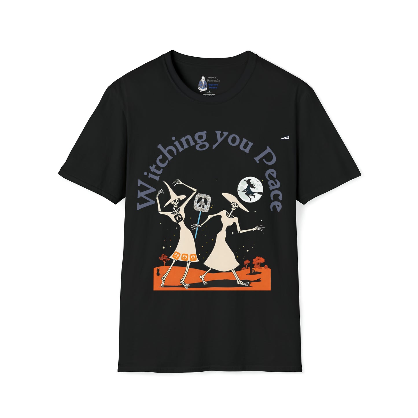 Witching You Peace T-Shirt for Halloween