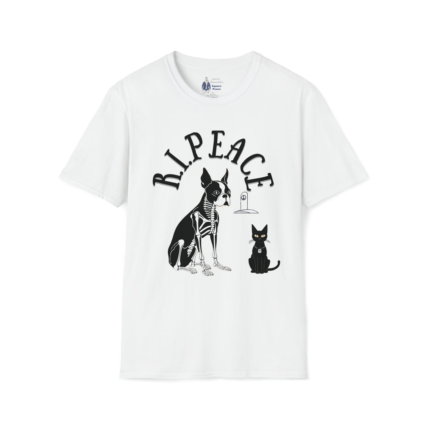 R.I.Peace Boston Terrier T-Shirt for Halloween